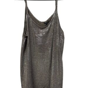 Torrid Shimmering Flowy Soft Silver Bronzed Camisole Size 2